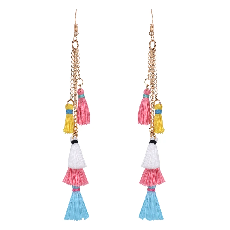 

Fashion Simple Tassel Pendant Earrings Female Temperament Sweet Wild Personality Earrings