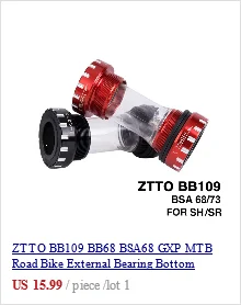 ZTTO BB91 алюминиевый сплав внешний подшипник нижние кронштейны для велосипеда резьба для частей Prowheel шатун водонепроницаемый CNC MTB