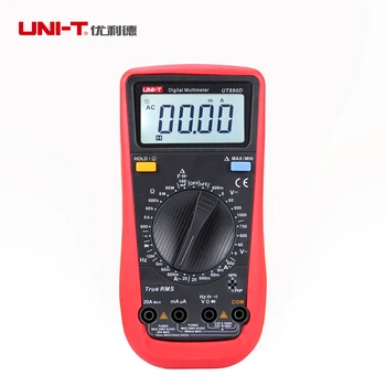 

UNI-T UT890D Digital Multimeter True RMS AC DC Frequency Voltage Current Resistance Meter LCD Multimeter Ammeter Multitester