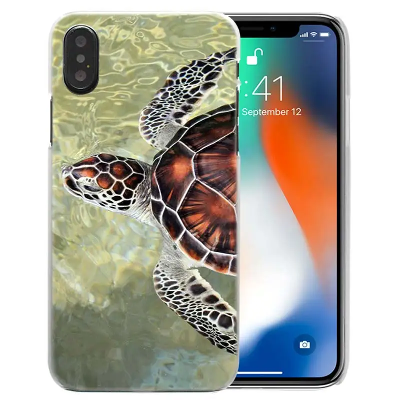 Чехол черепаха для iPhone XS Max XR X или 10 6 6s 7 8 Plus 5S SE 5 4S 4 5c 11 жесткий пластиковый прозрачный чехол из поликарбоната чехол для телефона - Цвет: 03