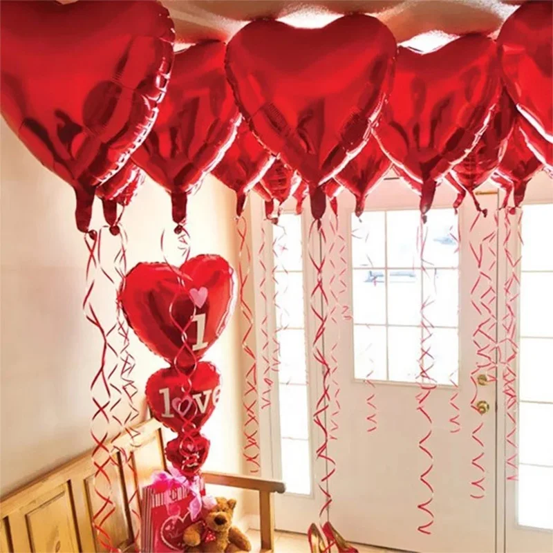 Fashion Three Heart Strings Balloons Foil Aluminum Balloons Birthday