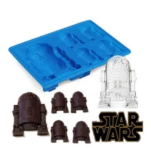 Силиконовые Star Wars R2D2 Ice Cube Плесень Печенье Шоколад Сахарной Мыло Выпечки Прессформы DIY Инструмента Кухни Поднос Бар Партия Напиток