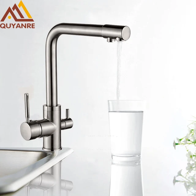 Special Offers Quyanre Kitchen Faucet Basin Brass Nickel Brushed Kitchen Faucets Purification Tap Sink Mixer Tap 360 Rotation Drinking Water Special Offers Quyanre Kitchen Faucet Basin Brass Nickel Brushed Kitchen Faucets Purification Tap Sink Mixer Tap 360 Rotation Drinking Water