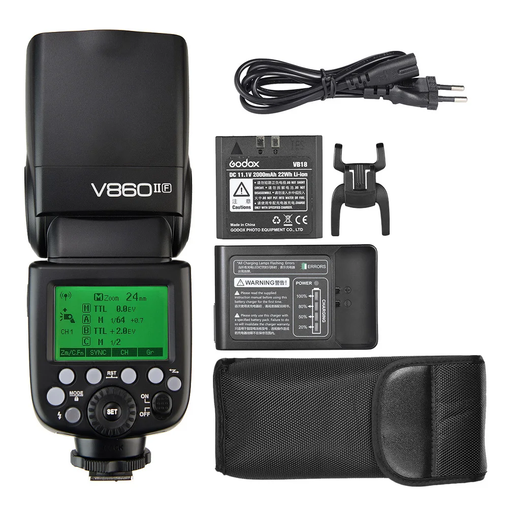 Godox VING v860if Speedlite ttl литий-ионная камера вспышка X система 1/8000 s HSS GN60 Master+ Slave Flash для камеры Fuji X100T серии