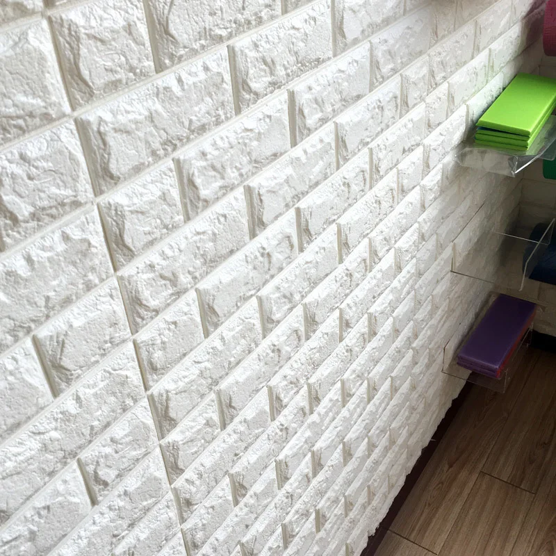 

3D Brick Wall Stickers Wallpaper Decor Foam Waterproof Wall Covering Wallpaper For Kids Living Room DIY Background