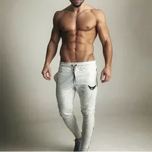 Мужские брюки осень-зима, стильные повседневные Модные тренировочные брюки, мужские спортивные брюки для фитнеса, хлопковые спортивные штаны, Брендовые брюки-карандаш для бега