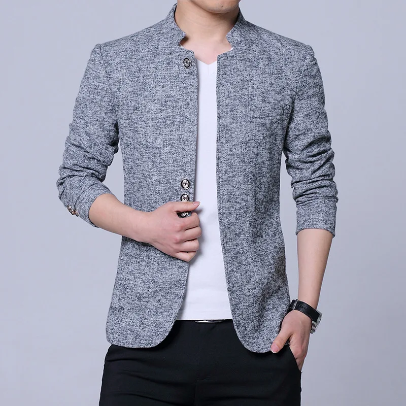 

2019 spring autumn men fashion buttons handsome Blazers men casual slim Blazers