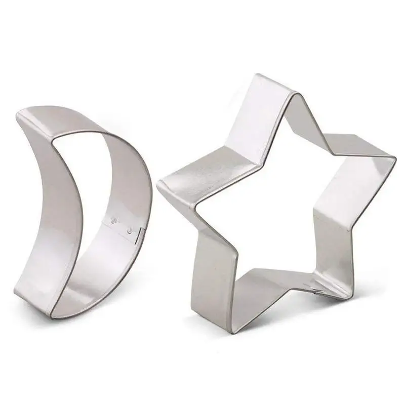Ramadan Decoration Star Moon Cookies Mold Eid Mubarak Biscuit Mold Ramadan Kareem Islamic Cake Decor Baking Molds Tool