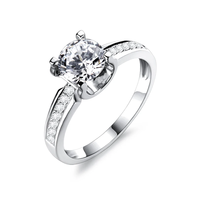 Кольцо обручальное из серебра 925 пробы с фианитом 6 5 мм|ring 925|ring ringring engagement |
