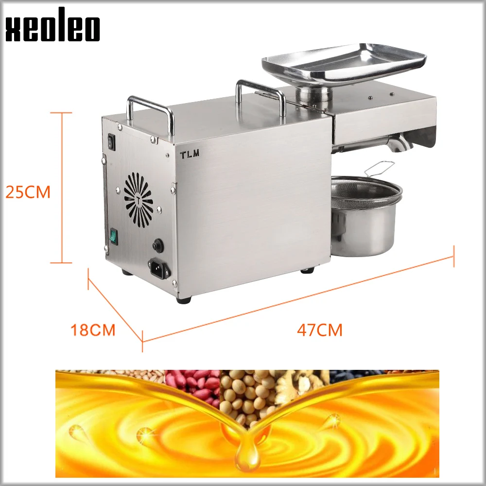 XEOLEO olive oil press 1500W pressing Peanut/Flaxseed/Rapeseed machine Oil press For Home Stainless Steel oil extraction machine 2