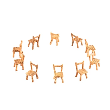 

Resin Garden Table Chair Figurine Decoration Mini Landscape Ornament Fairy Miniature Craft