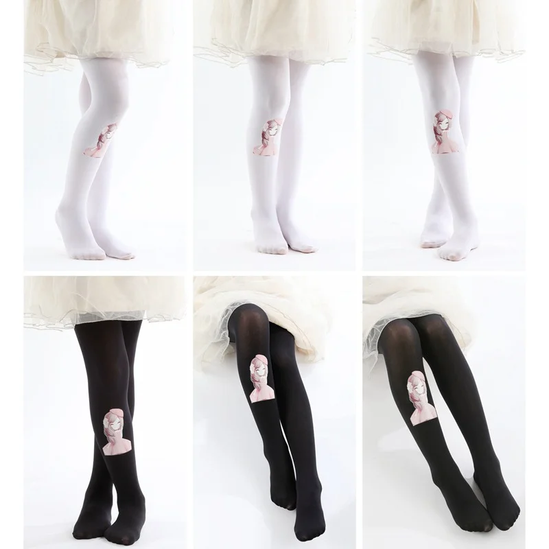 

Hot Cute Children's Dance Cotton Print Random Candy Colors Velvet Leggings Stockings 3-8T