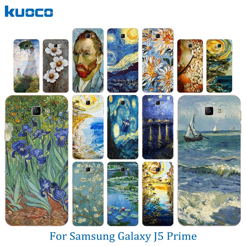 Мягкий ТПУ чехол для Samsung Galaxy J5 Prime/On5 2016 чехлы Ван Гог шаблон G570 Coque Силиконовые