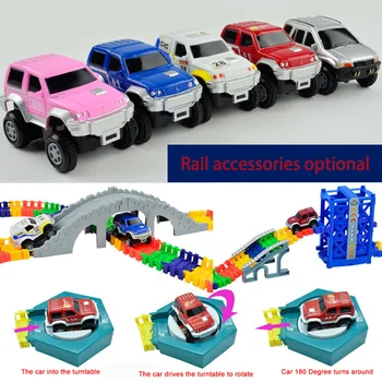 

Magical track funny Glowing Track Magic Electric Car Track Model Rail DIY track Accessories gifts Educational toys for children