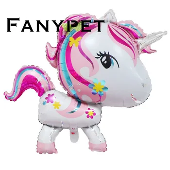 

50pcs cute rainbow unicorn helium foil balloons cartoon animal Unicorn Party Balloons Birthday Party Decorations kids globos