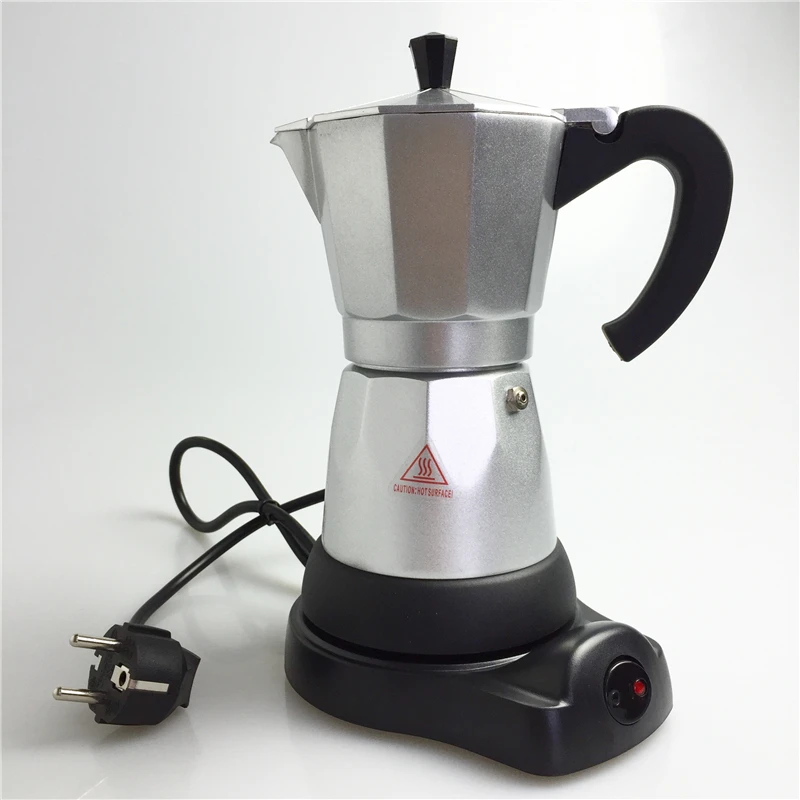 

6cups/300ml Electric Coffee Maker Aluminum Material Coffee Pots Moka Pot Mocha coffe Machine v60 Coffee Filter Espresso Maker