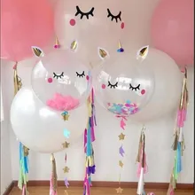 1 Набор, сделай сам, уникальный Единорог, тема для детских мероприятий, вечерние наклейки, 36 дюймов, сделай сам, единорог, шары, воздушный шар, декор для дня рождения
