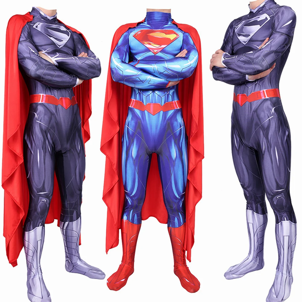 

Justice League movie Superman Adult Halloween Cosplay Costume Zentai Superhero Bodysuit Suit Jumpsuits