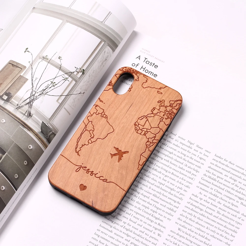 Карта мира Король Лев компас ананас персонализированный пользовательский деревянный чехол для телефона для iPhone 11 Pro Max XS Max 7 7Plus 8 8Plus X