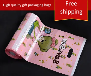

100 Pcs Pretty Gift Packaging Bag with Handle,Children's Clothes Packaging bag,Jewelry,Clothes,Gift, Packaging Bags,ShoesBag