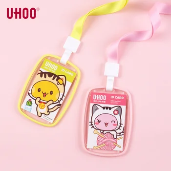 

UHOO New Silicone Card Holder Waterproof Dustproof Durable Name Badge Holders Name Tag Office Stationery