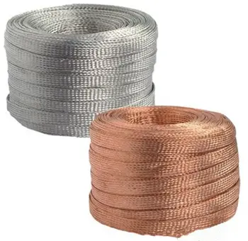 

1PCS CB011 Tinned Copper Braided Strap 16 mm2 Copper Band Copper Strip Copper wire Length 1 Meter Free shipping