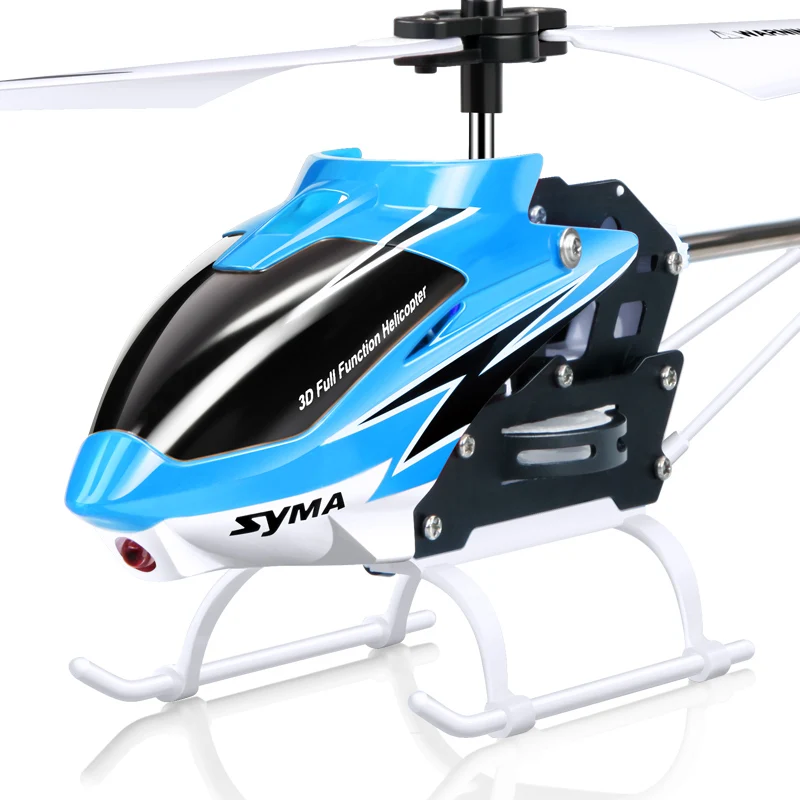 SYMA S5-N вертолет дистанционного управления Вертолет светодиодный свет с гироскопом Небьющийся Крытый 3.5CH RC игрушечные самолеты для детей - Цвет: Синий