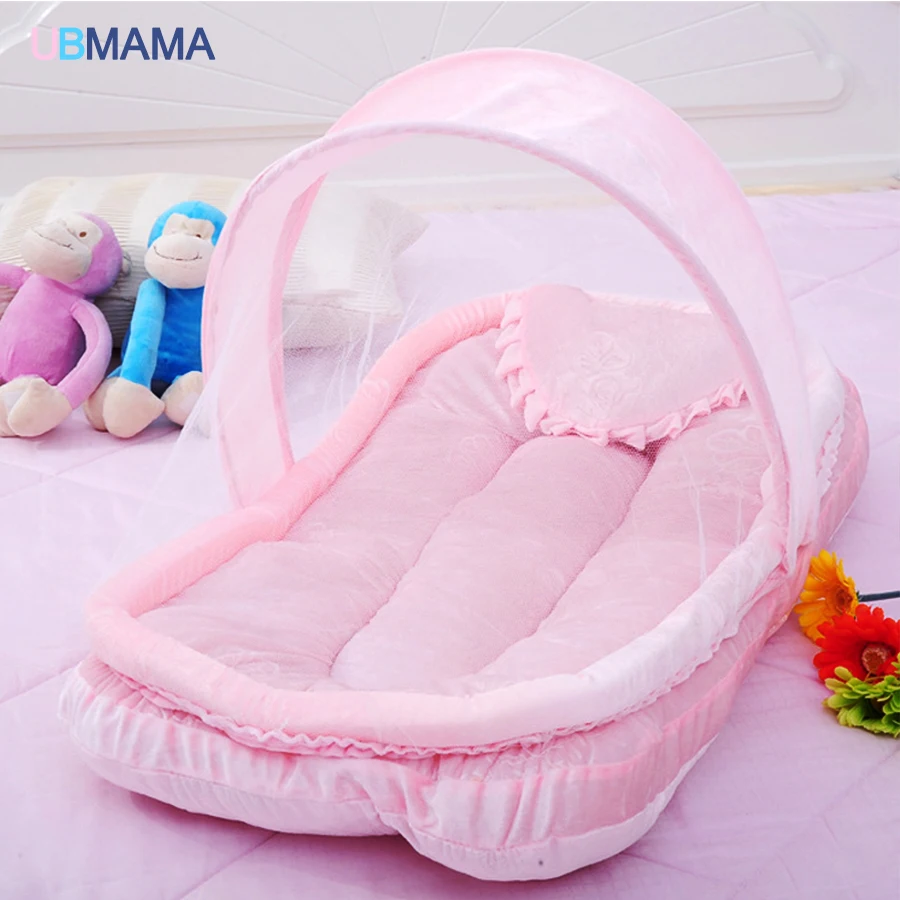 Buyqde Buy Red Blue Baby Bed And High Grade Velvet Portable Bed