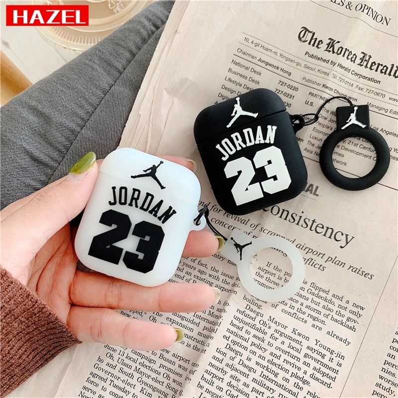 

HAZEL Jordan 23rd pattern Airpods Case for Apple airpods 1/2 Wireless Bluetooth Headset Charging protective all-inclusive case