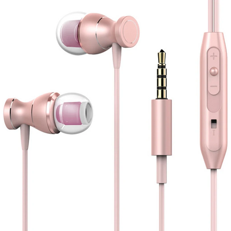 Металлические наушники магнитные спортивные беговые для DEXP Ixion ES550 Soul 3 Pro