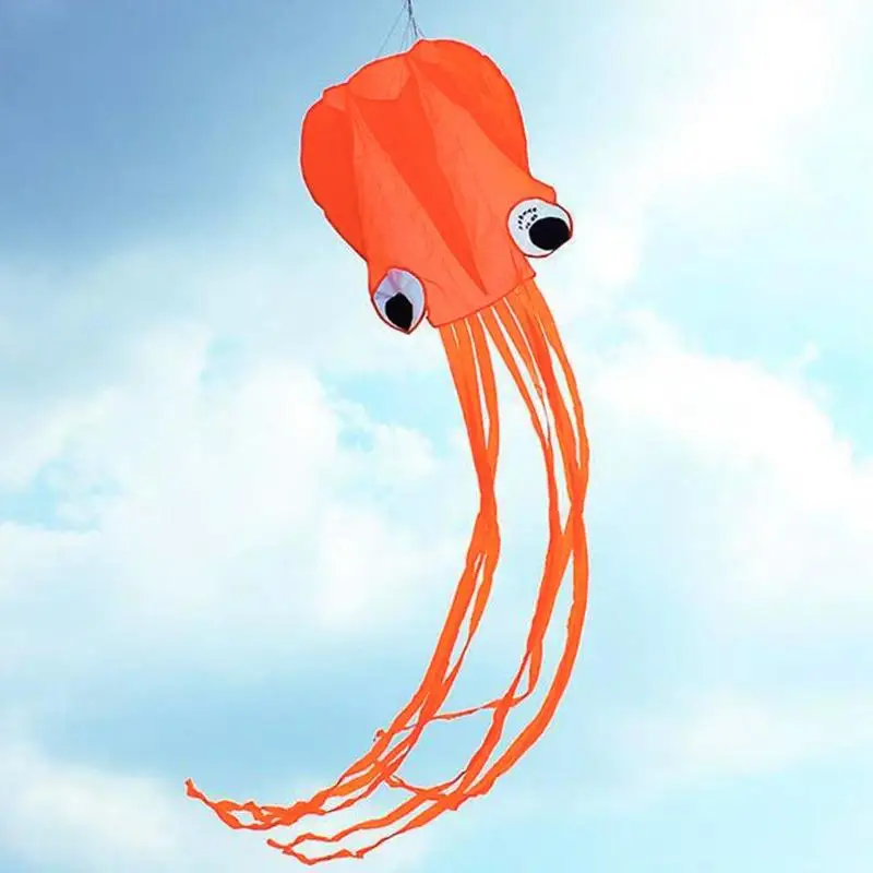 

4m Octopus Kite Single Line Stunt Power Kite With Flying Tools Inflatable Easy To Fly Kids Outdoor Fun Educational Gift Present
