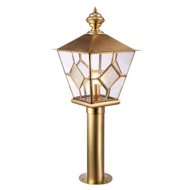 Beste LED Alle koperen Landschap Verlichting Europa stijl Villa tuin veranda E27 lamp binnenplaats Grasland Lamp Outdoor Waterdichte verlichting