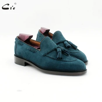 

cie round toe hand stitching braid tassels peacock cow suede boat shoe handmade men's slip-on casual calf leather men loafer186
