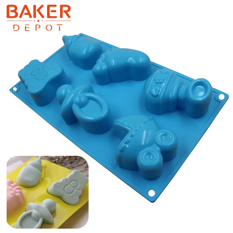 BAKER DEPOT силиконовая форма для торта автомобильный мыло формы для ног медведь желе Пудинг Форма для торта формы для духовки ледяные конфеты формы