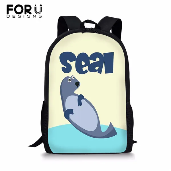 FORUDESIGNS/16 дюймов мультфильм школьная сумка для детей мальчиков и девочек BookBag ребенок милый животное рюкзак с рисунком ранец Mochila женский - Цвет: CDYH0286C