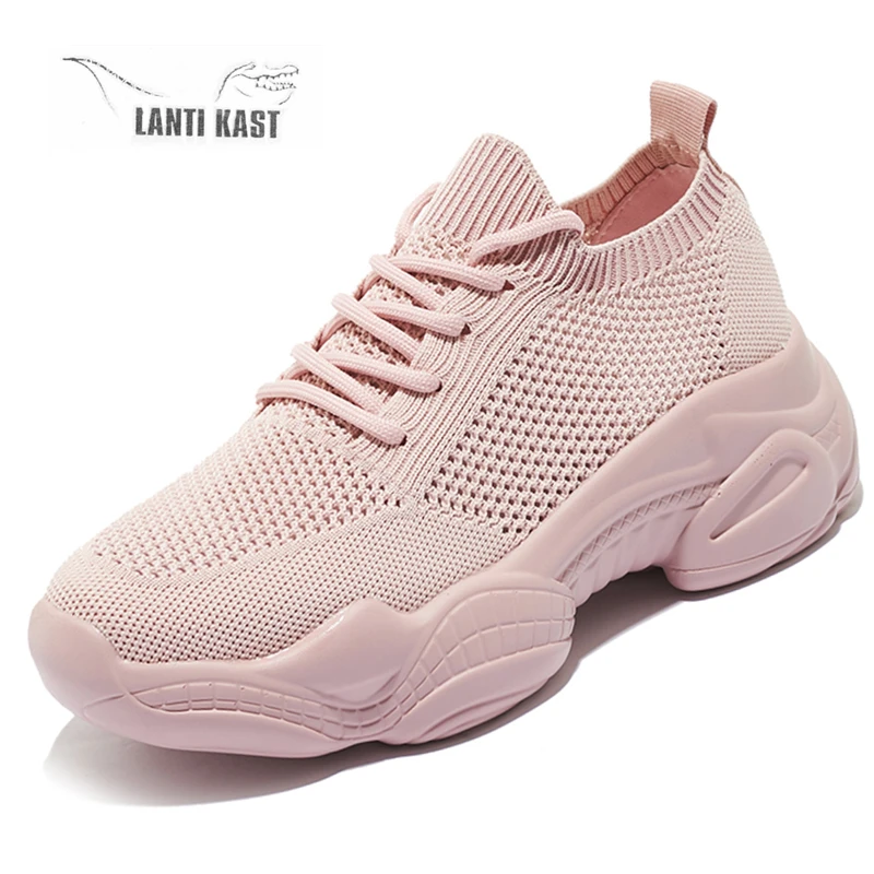 Fashion Casual Sport Shoes Women Summer Breath Mesh Platform Running Shoes Female Basket Sneakers Socks кроссовки женские