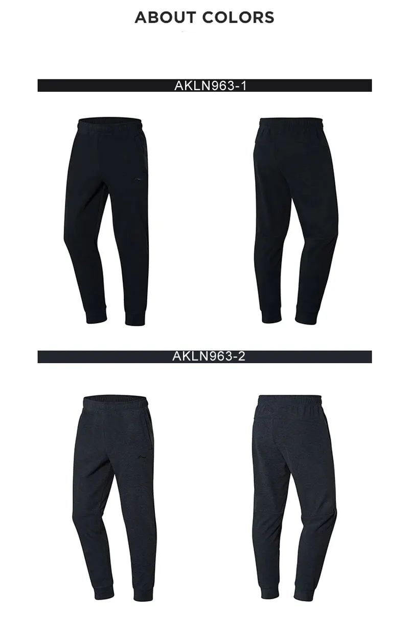Li-Ning, мужские тренировочные спортивные штаны, полиэстер, теплый флис, Стандартный крой, карманы, подкладка, спортивные штаны, брюки AKLN963 MKY442
