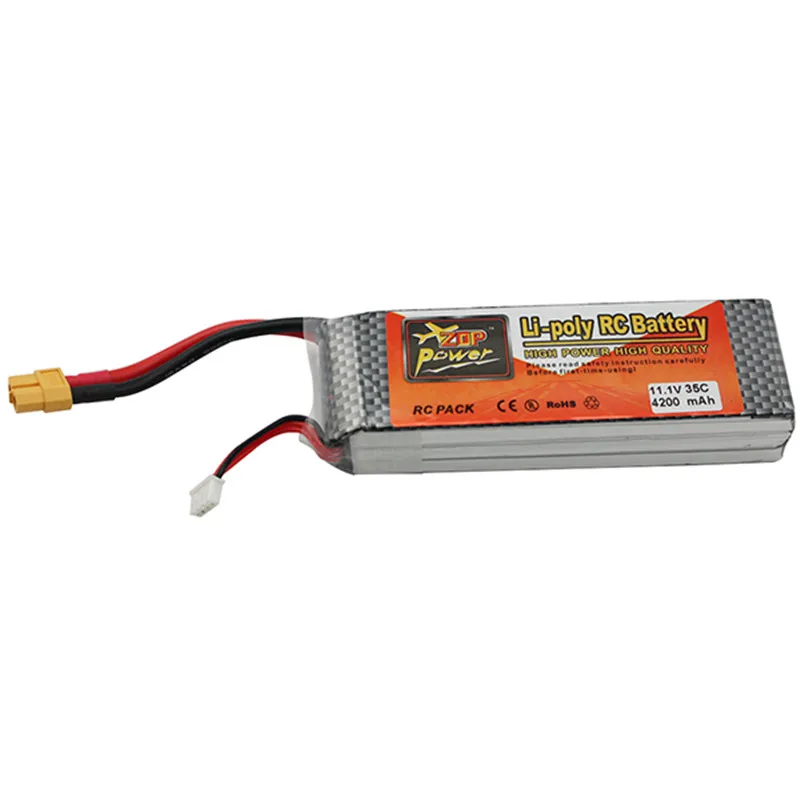 

ZOP 11.1V 4200mAh 3S 35C Li-po Battery XT60 T Plug For RC Helicopter Qudcopter Drone Airplane Car boat Toy Parts Lithium Li-po