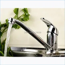 Смеситель для кухни на бортике, латунный кран для кухонной раковины с одной ручкой, кухонный смеситель для горячей и холодной воды, J15641