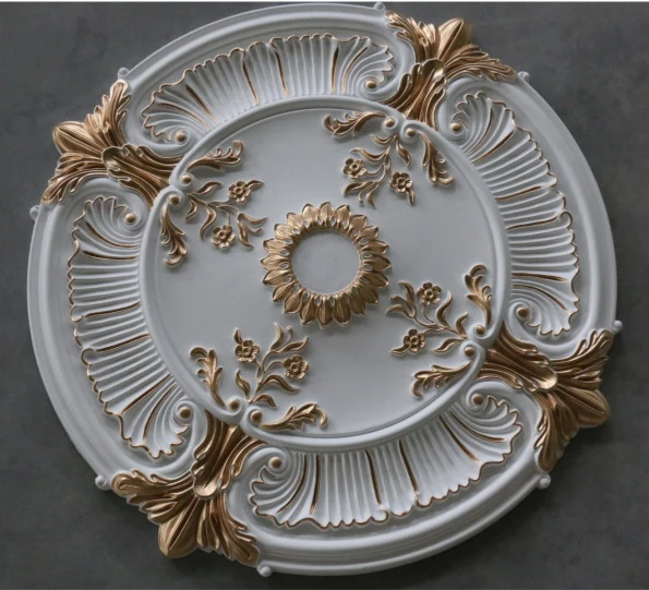 Polyurethane Chandelier Ceiling Rosette Light Plate Paterage Decoration PU Decorative Ceiling Rose Pendent Lamp Panel Medallion 5