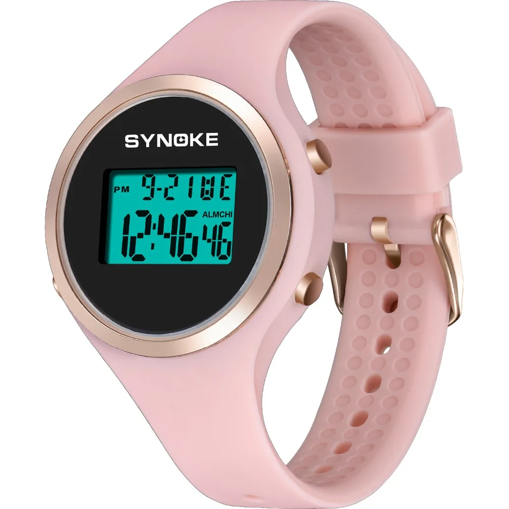 

SYNOKE Womens Digital Watch Relogio Feiminino 50M Waterproof Ladies Wristwatch LED Electronic Sports Watches For Women