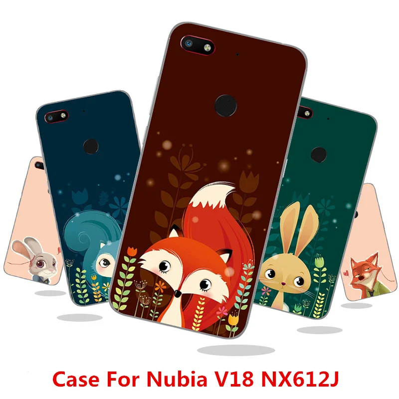 Чехол для ZTE Nubia V18 NX612J (style2) 18 Цвета может быть выбран качественный силиконовый