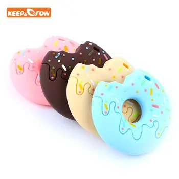

Keep&grow Gingerbread Man Raccoon Donut Silicone Teether Latex Free Baby Teething Toy Baby Gift Food Grade Silicone Teether Bead