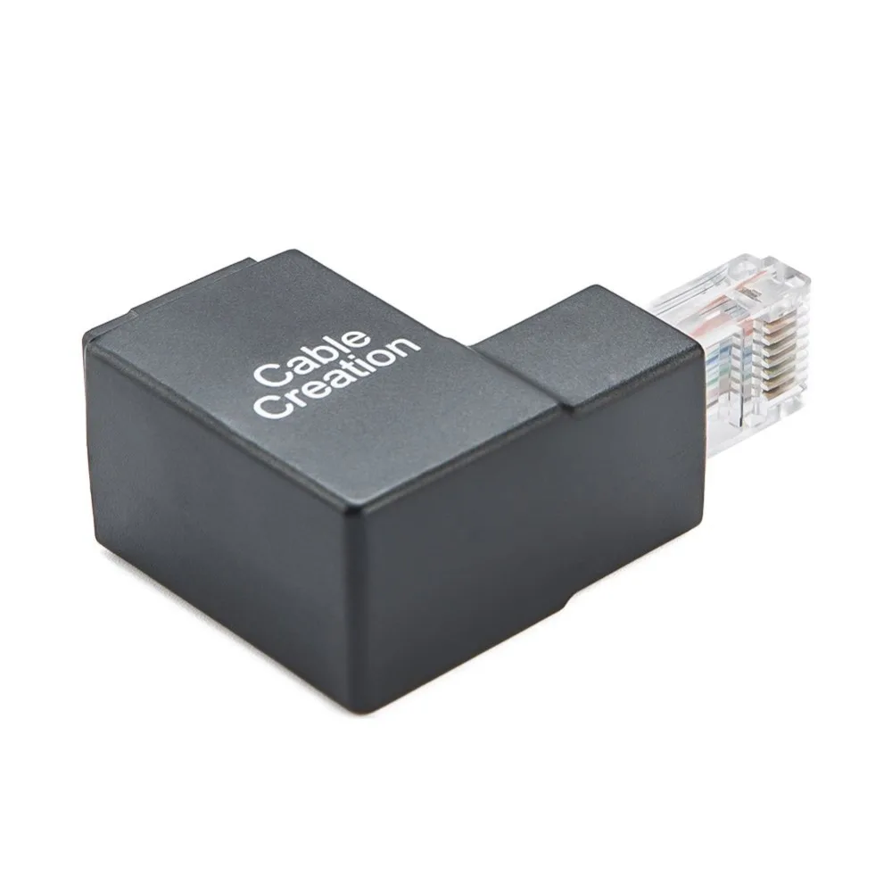Ethernet адаптер Cat5e/Cat6 под углом 90 градусов и 270 RJ45/ 8P8C женский к Male адаптеру| |