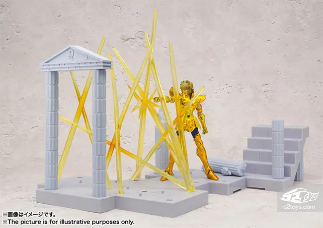 Figura de Ação Original Bandai Panoramation Cena Saint Seiya Ouro Mito Pano Shiryu Shun Shaka Athena Modelo 10 cm d. 32 seiya ouro mito pano shiryu shun shaka