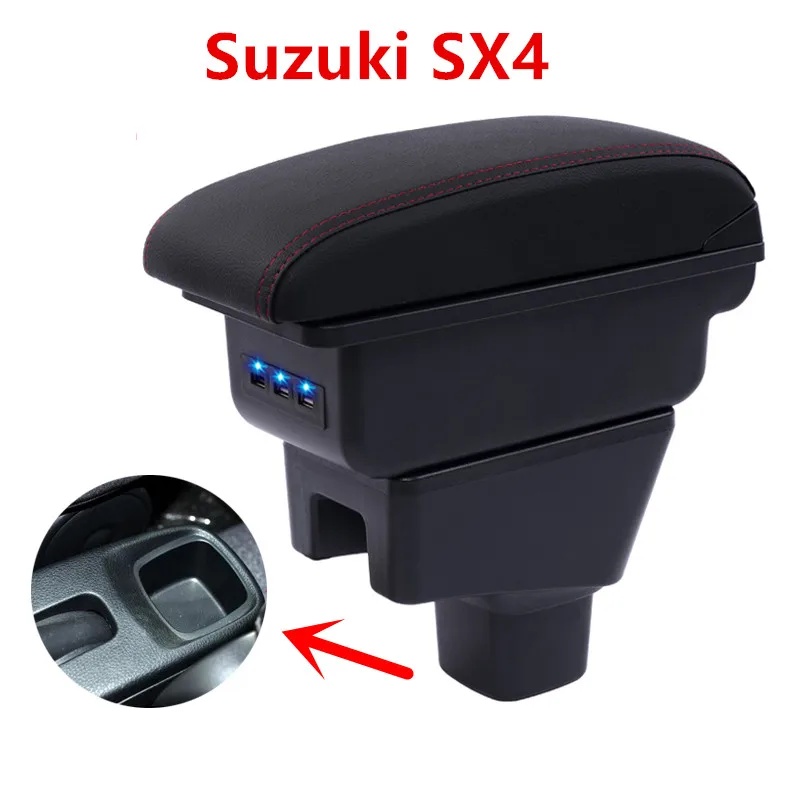 

For Suzuki SX4 armrest box central Store content box products accessories With USB interface