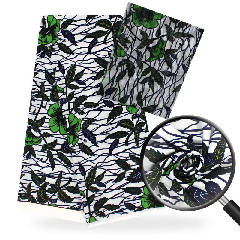 Newest Digital printed satin silk fabric african wax pattern design Eco