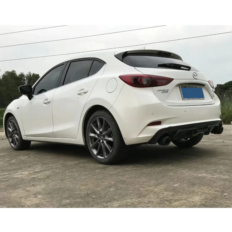 Для Mazda 3 Axela хэтчбек 2017 спойлер задний бампер диффузор из полимерного