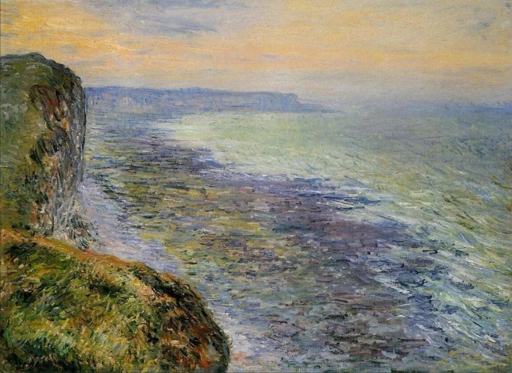 

High quality Oil painting Canvas Reproductions Seascape near Fecamp (1881) By Claude Monet Painting hand painted