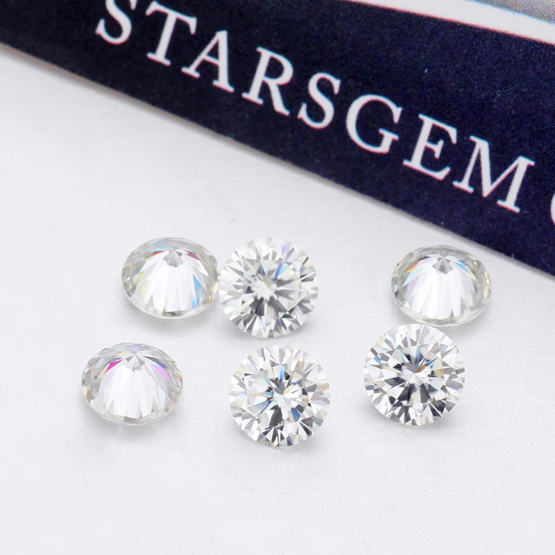 Высокое качество EF цвет круглый блестящий огранка 3 5 мм 0.2ct свободные moissanite